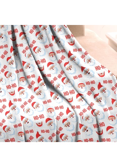 Noel Desenli 50x60 İnç Polar Battaniye, Yumuşak, Hafif Ve Kalın, Erkek, Kadın Ve Çocuk İçin Noel Baba Noel Ho-ho