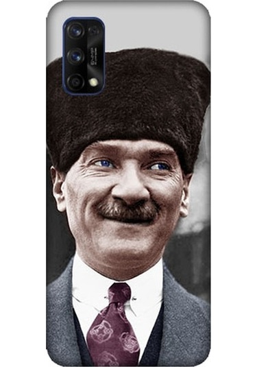 Realme 7 Pro Uyumlu Mustafa Kemal Atatürk Desenli Silikon Kılıf