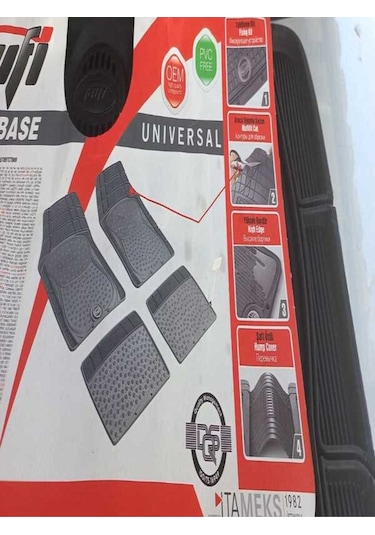 Bubble Base Universal Kauçuk Paspas Gri Renk/100% Yüksek Kaliteli Yumuşak Kauçuk 1.kalite 5 Parça