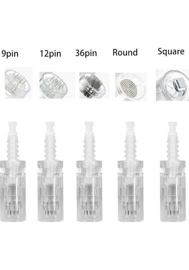 Youtek Dr Pen Mikro İğne Kartuşu - 10 Adet Çeşitli Uç Seçenekleri İle Dermapen Yedek Parça