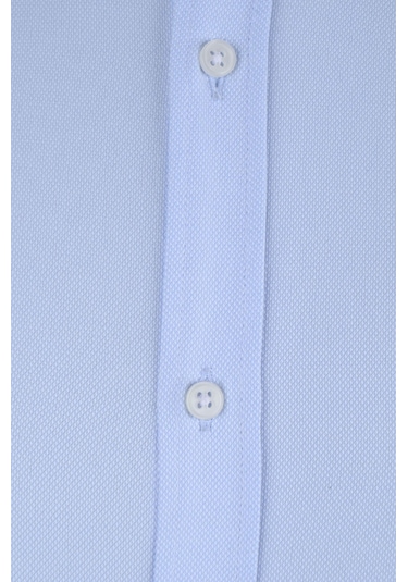 Cengiz İnler Standart Yaka Dokulu Cepsiz Slim Fit Erkek Gömlek 001