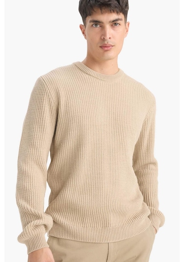 Defacto Standart Fit Bisiklet Yaka Triko Kazak C8814ax25wnbg206 Bej Defacto Standart Fit Bisiklet Yaka Triko Kazak C8814ax25wnbg206 Bej