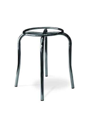 10 Adet Gri Silinebilir Kumaş Siyah Profil Ahtapot Tabure