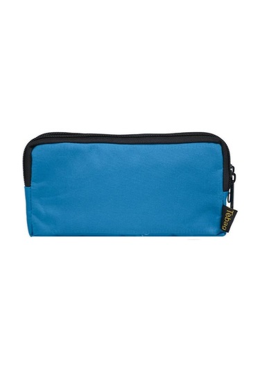 Tebag İki Gözlü Mavi Kalem Çantası Mavi