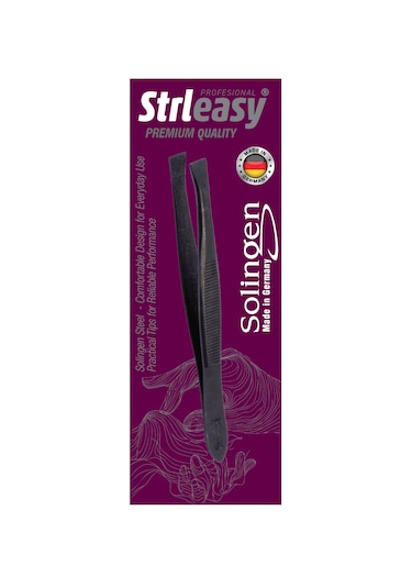 Strleasy 6209 Solıngen Siyah Çelik Cımbız - Düz Uç