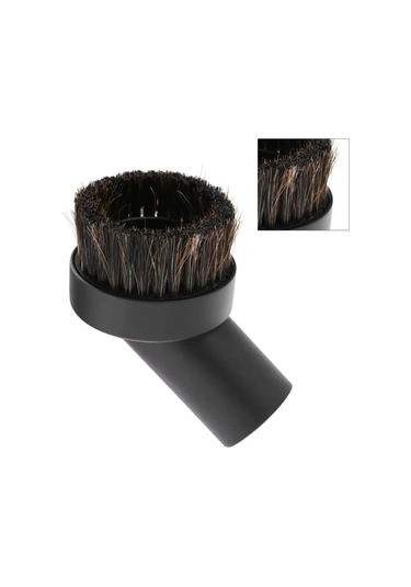 Konesam Ev Fırçası - At Kuyruğu Tüyü, 32 Mm Evrensel Tutucu, Saçak, Mobilya Temizliği İçin Sürekli Vakum Fırçası Uç Eklentisi Siyah
