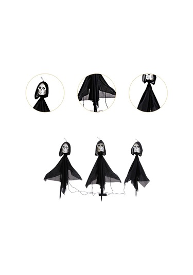 Suntek 3 Adet İskelet Cadılar Bayramı Süslemeleri Ev