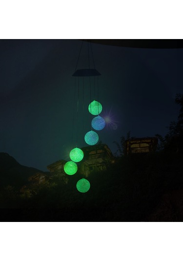 Dofolink Güneş Enerjili Led Renk Değiştiren Partikül Topu Zil Lambası - Ip65 Su Geçirmez - Bahçe, Ev Bahçesi Ve Festivaller İçin Dekoratif Aydınlatma Diğer