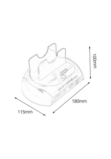Usb 2.0 Kart Okuyucu Hard Disk Dockinghdd Klonlama Ide Sata (552904409)