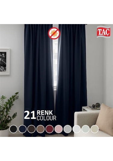 Taç Reges Blackout %100 Karartma Güneşlik Fon Perde 21 Renk (537110555)