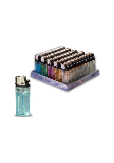 Toscow Taşlı Şeffaf Çakmak 50 Adet