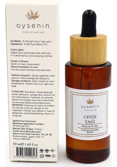 Aysenin Ceviz Yağı / Walnut Oil 50 ML.