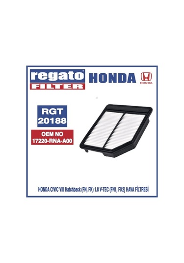 Regato Honda Civic Vııı 1.8 V-tec Hava Filtresi