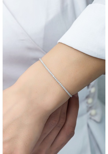 Azuris Silver Azuris Silver 925k Gümüş 1,5 Mm Su Yolu Bileklik Gümüş