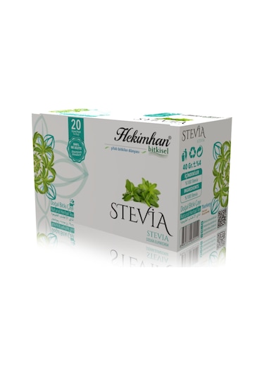 Hekimhan Bitkisel Stevia Doğal Karışık Bitki Çayı Süzen Poşet 2'li 20 x 2 G