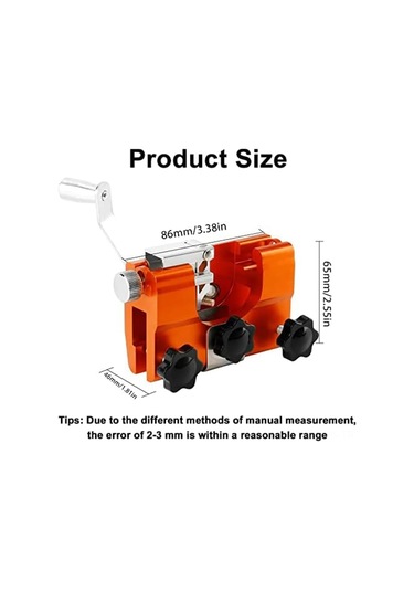 Vkemall El İle Zincir Kesici Kesici Ayna Takımı - Taşınabilir Ev Tipi 3 Taşlı Alüminyum Zirkonyum Zımpara Aleti