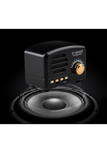 Besthome1 Küçük Ve Güçlü 3w Bluetooth Hoparlör - 10m Menzil, Tf/fm, Retro Tasarım