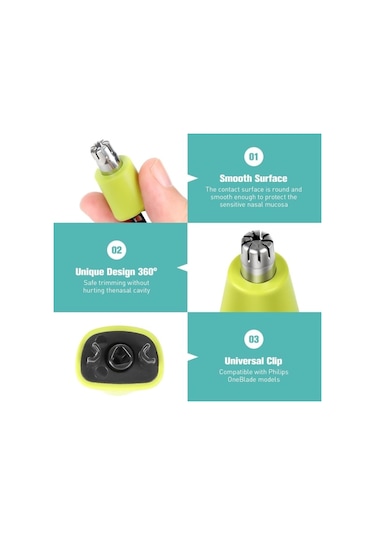 Philips Oneblade Burun Ve Kulak-ad10--o- İçin 2 Yedek Başlık, Bıçak