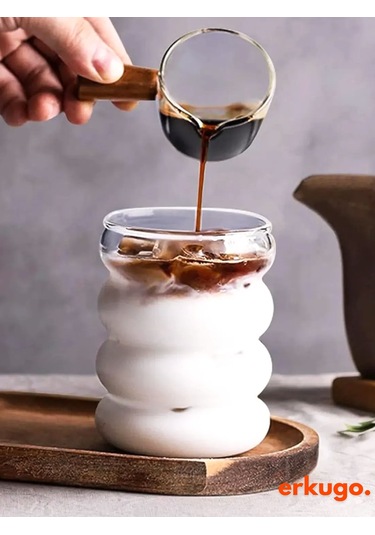 Borosilikat Sunum Bardağı, Kahve Bardağı, Meşrubat Bardağı, Isı Dayanıklı Bardak 350 Ml Bubblecup