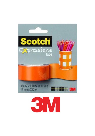 3M Scotch Renkli Dekoratif Bant Turuncu