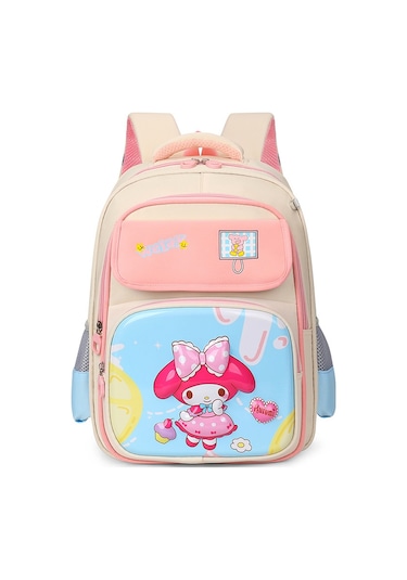 Ultra Hafif Yumuşak Yük Azaltıcı Sevimli Çocuk Okul Çanta Bej