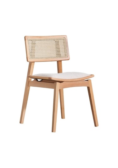 Myra İskandinav Natural Ahşap Masa Sandalye Takımı 90x90 Natural