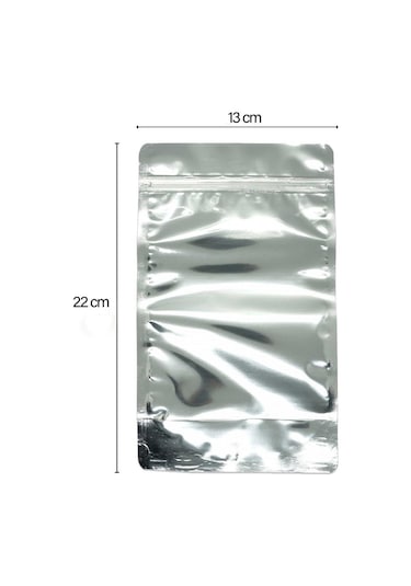 Doypack Pencereli Metalize Kilitli Kese Kağıdı - 250 Gramlık - 13x22x7 Cm. - 100 Adet