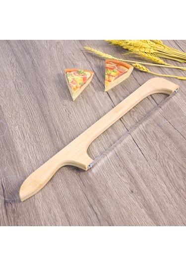 Springsun Ahşap Saplı Paslanmaz Çelik Ekmek Bıçağı - Kolay Dilimleme İçin Dişli Tasarım Ahşap Rengi