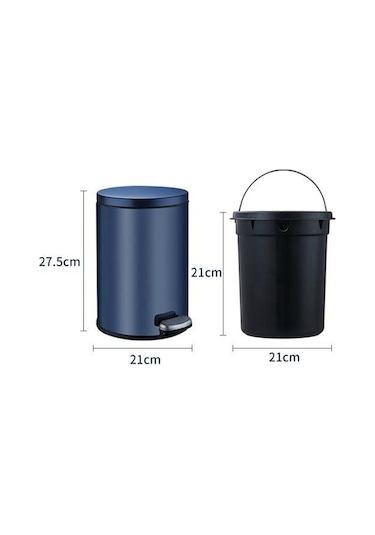 Suntek Magideal  Yuvarlak Adımlı Çöp Kovası Toz Kutusu Eller Altın