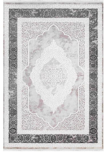 Vivaldi Nüans 1046 Gri Serisi Akrilik Salon Oturma Yatak Odası Halısı Gri