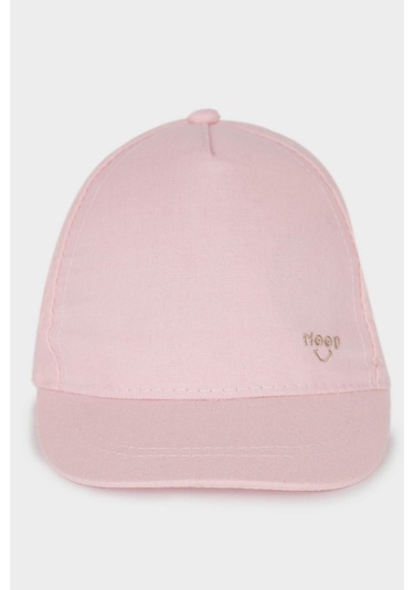 DeFacto Kız Bebek Nakışlı Keten Karışımlı Cap Şapka D6882A525SMPN1 Pembe