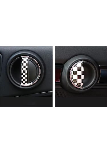 F54 F55 F60 Mini Cooper İç Kapı Kolu Sticker Kaplama Dama Desen