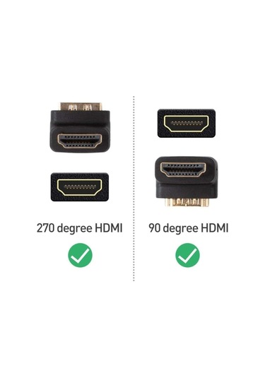 Ancheyn Hdmi L Dirsek 90 Derece Çevirici Dönüştürücü Uzatma Adaptörü 4519