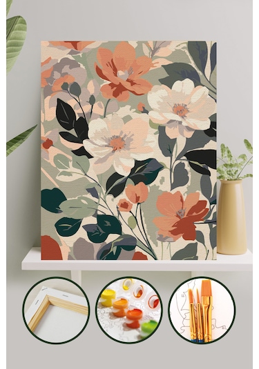 Sayılarla Boyama Tuval Seti 40x50 Cm - İlkbahar