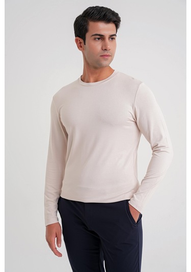 Ts 870 T-shırt Slim A.bej Casual Bej