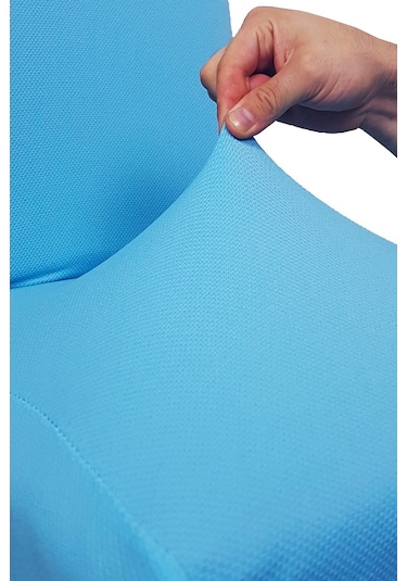 Bal Peteği Likralı Kumaş Yıkanabilir Tekli Sandalye Kılıfı-Örtüsü