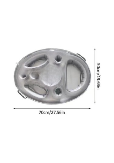 Kosona Eko-friendly Pvc Havlu İçecek Tutucu, Çoklu Delikli Telefon Tutucu, Su Üstü Buz Yatağı Ve Havuz Yemek Tabağı Şeffaf Yeşil