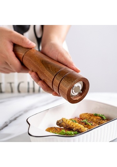 Dancemonkey Ahşap Baharat Değirmeni Öğütücü, Küçük Boy Model Kahverengi