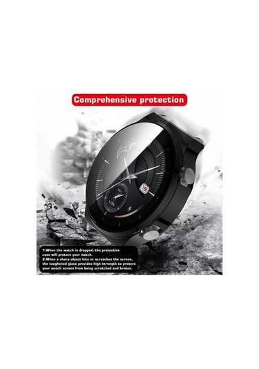 Sandwich Huawei Watch Gt 2 Pro 46mm Plated Pc Ekran Koruması - Gri + Temizleme Bezi Diğer