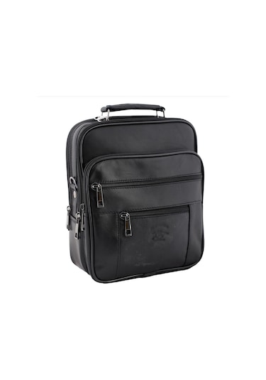 Strong Kasalı Siyah Erkek Büyük Boy El Çantası, Omuz Çantası Ndel Siyah