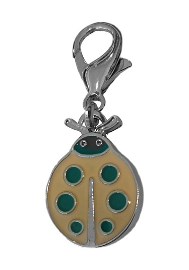 Eastland Kedi Köpek Tasma Süsü Uğur Böceği 1.5 2.5 Cm Krem-yeşil Yeşil