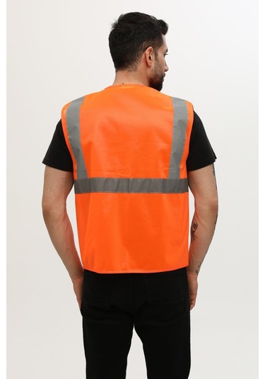 Uniprom Yelek Yönetici Ikaz Yeleği Reflektörlü Neon Turuncu