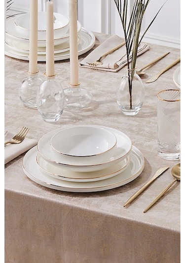 Karaca  Fine Bone Belinda 24 Parça 6 Kişilik Yemek Takımı