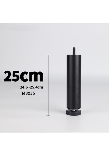 Suntek Magideal 4 Adet Alüminyum Alaşımlı Mobilya Ayakları Siyah-25cm