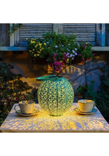 Dancemonkey Dış Mekan Demir Güneş Enerjili Bahçe Lambası, Çok Renkli Işıklar Çok Renkli