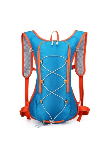 Mavi Su Geçirmez Nefes Alabilir Yürüyüş Sırt Çantası Bisiklet Sırt Çantası Yansıtıcı Şeritli Unisex