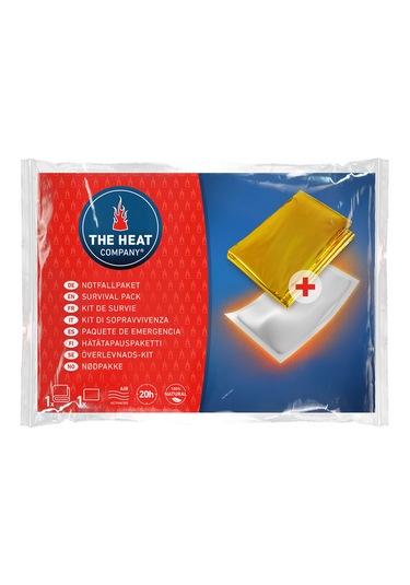 20 Saat Isıtıcılı Termal Battaniyeli Theheatcompany Notfall Paket Altın - Gümüş