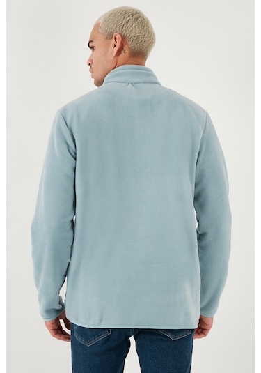 Buratti Regular Fit Anti-Pilling Tüylenme Yapmayan Dik Yaka Kalın Kışlık Şardonlu Erkek Polar 5896700 Mint