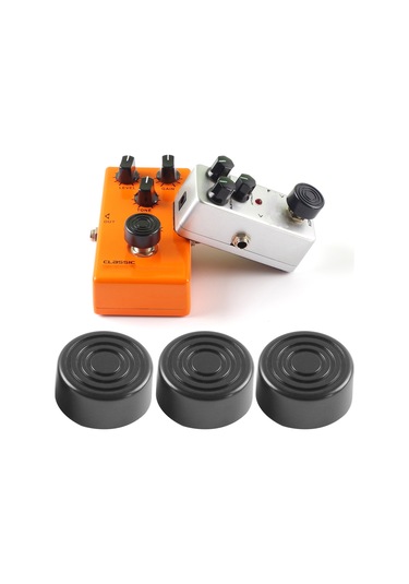 Geeksen Gitar Efekt Pedalı İçin 3 Adet Ayak Üstü Veya Abs Tamponlar Siyah Siyah