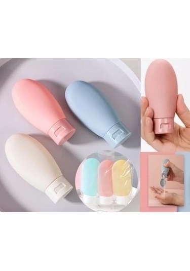 Doldurulabilir Krem Şampuan Kutusu Seyahat Şişesi Çanta 3 Lü